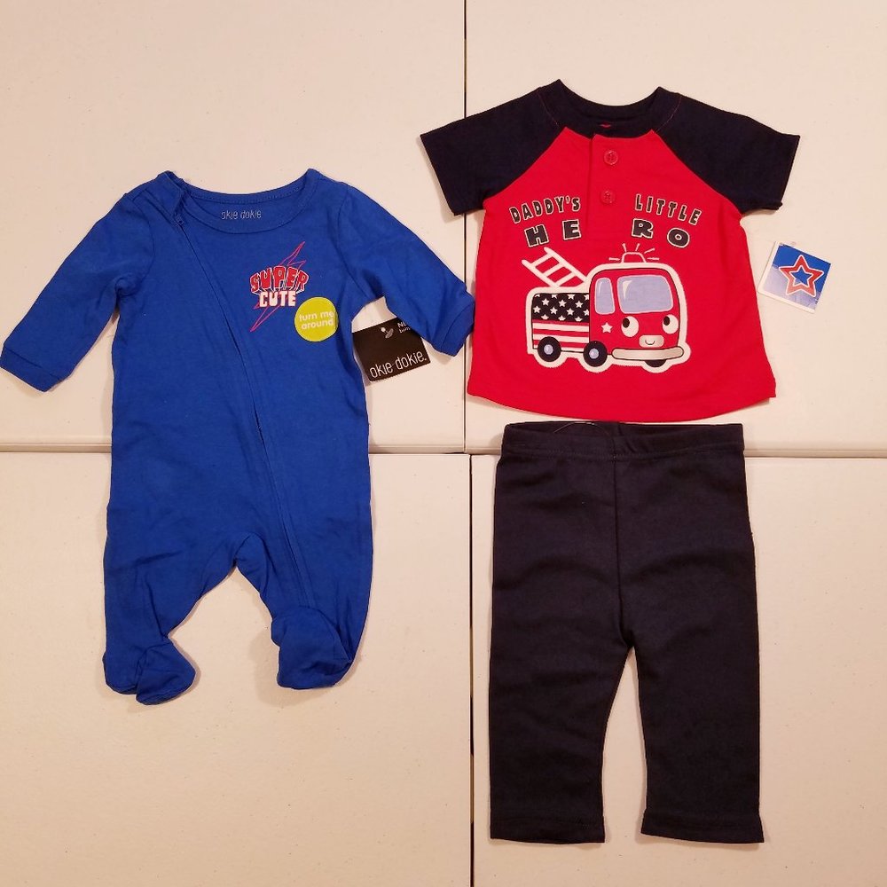 Okie Dokie, Swiggles Pants, & Henley Tee Bundle